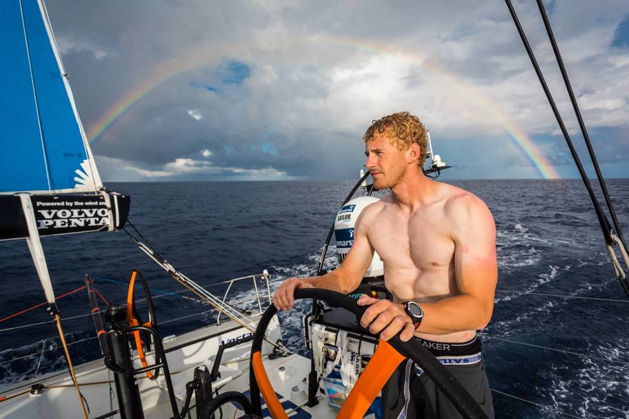 A bordo del Team Vestas Wind durante la Volvo Ocean Race (Getty Images)